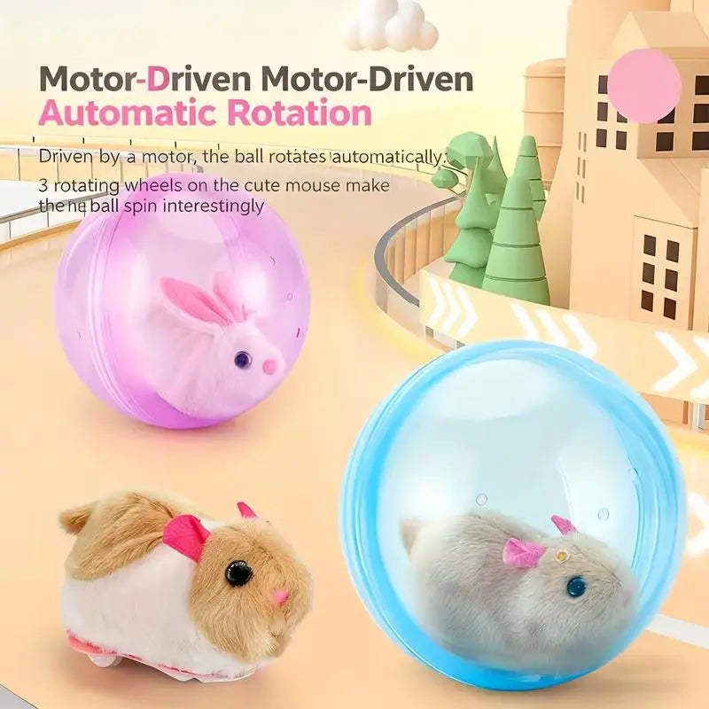 Engaging and Fun Boredom Buster Smart Cat Toy - USB Rechargeable Auto-Rolling Ball for Indoor Cats with Interactive Mouse Play