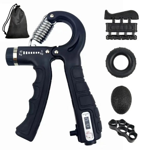 Adjustable Resistance Hand Grip Strengthening Kit - 5 Pack Forearm Grippers, Finger Exercisers, and Stress Relief Tools for Athletes and Fitness Enthusiasts