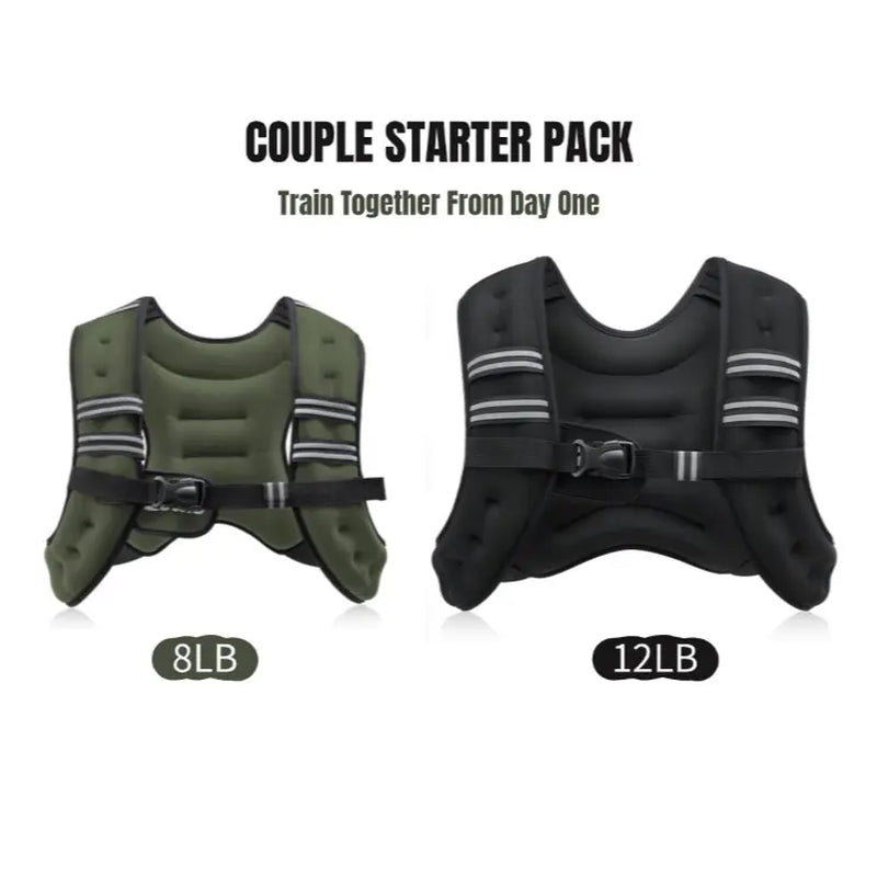 【Summervibes】Zelus Weighted Vests,6/8/12/16/20/25/30Lbs Weight Vest with Detachable Phone Pouch&Reflective Stripes&Adjustable Straps| Exercise Equipment & Workout Enhancer for Motivational Walking, Strength Training, Running, Rucking#Summervibes Summervi