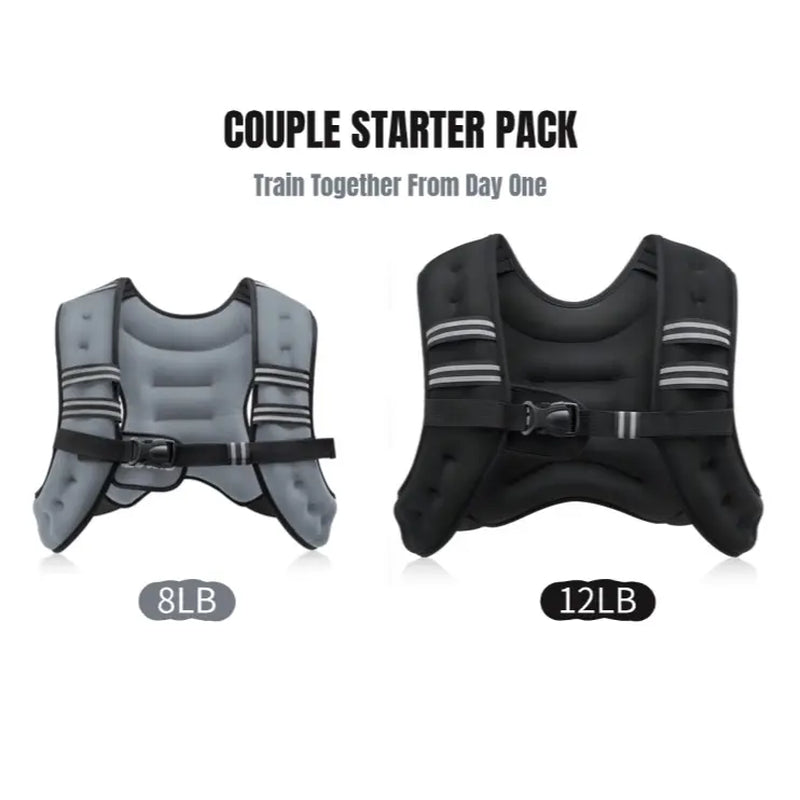 【Summervibes】Zelus Weighted Vests,6/8/12/16/20/25/30Lbs Weight Vest with Detachable Phone Pouch&Reflective Stripes&Adjustable Straps| Exercise Equipment & Workout Enhancer for Motivational Walking, Strength Training, Running, Rucking#Summervibes Summervi