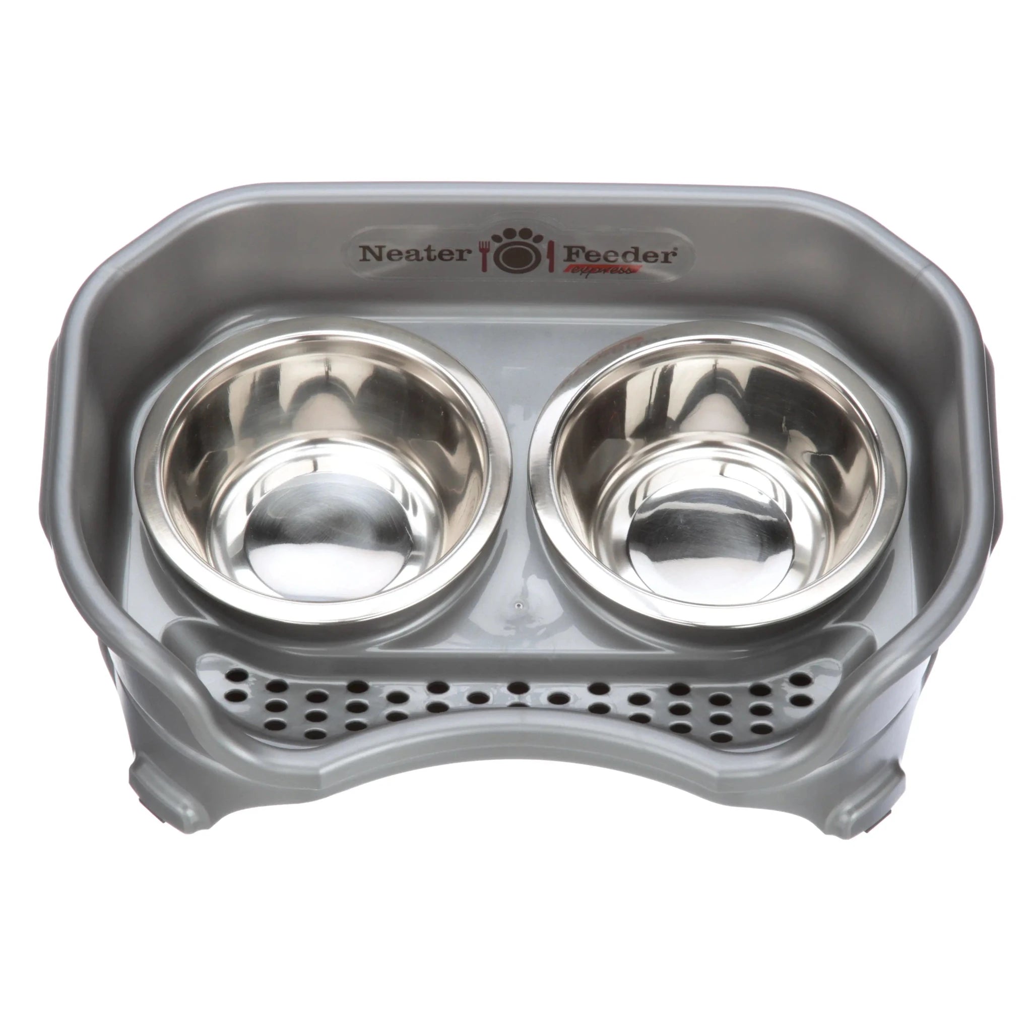 EXPRESS Neater Feeder for Dogs - Premium Elevated Feeding System with Stainless Steel Bowls and BPA - Free Construction for Effortless Clean - Up - Leash & Lift