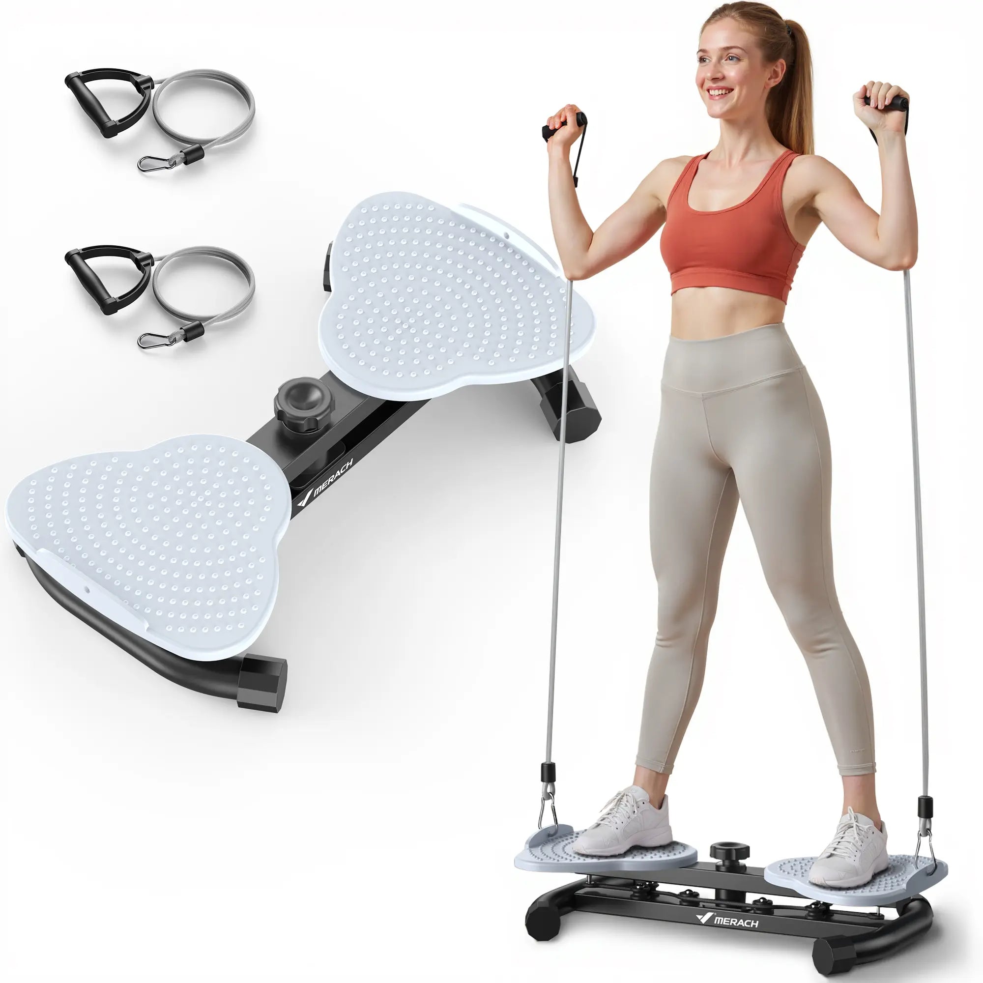 Transform Your Core with the Merach Waist Twist Machine - Silent, Stable, and Non-Slip Abdominal Roller for Effective Workouts!