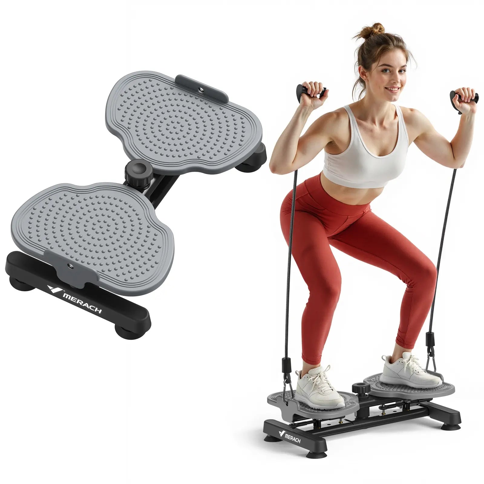 Transform Your Core with the Merach Waist Twist Machine - Silent, Stable, and Non-Slip Abdominal Roller for Effective Workouts!