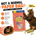 Large Kraft Paper Double - Layer Crinkle Bag Hideout for Cats - Ideal for Play and Relaxation - Leash & Lift