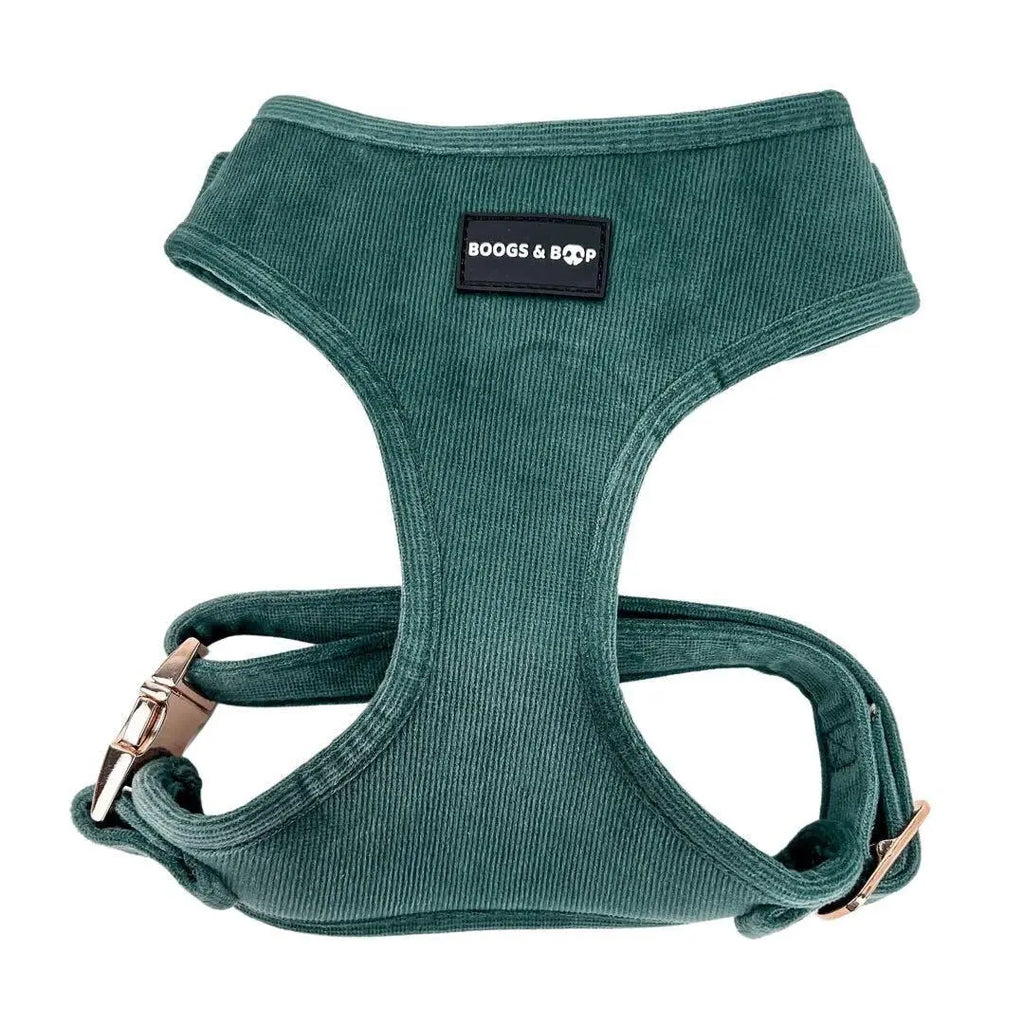 Moss Adjustable Corduroy Dog Harness - Leash & Lift