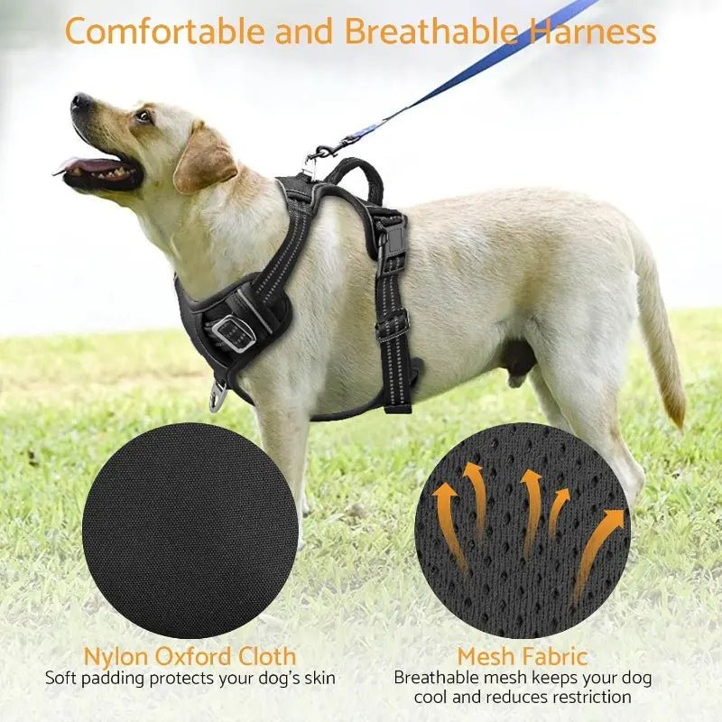 No - Pull Dog Harness — Dual Clip, Reflective, Sizes S–XL - Leash & Lift