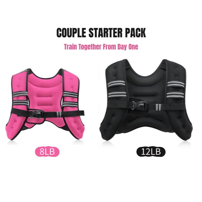 【Summervibes】Zelus Weighted Vests,6/8/12/16/20/25/30Lbs Weight Vest with Detachable Phone Pouch&Reflective Stripes&Adjustable Straps| Exercise Equipment & Workout Enhancer for Motivational Walking, Strength Training, Running, Rucking#Summervibes Summervi