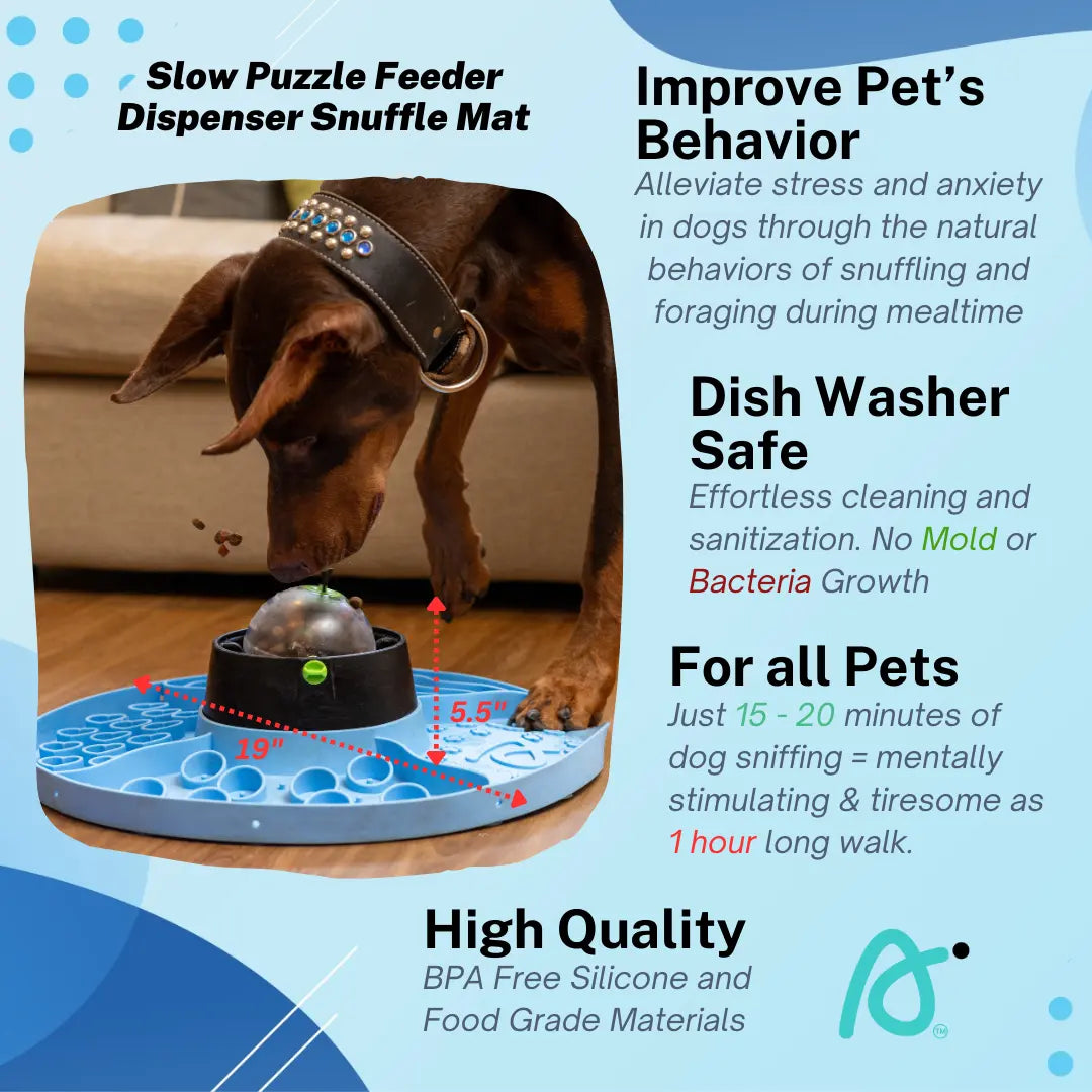 Multifunctional 8-in-1 Interactive Snuffle Mat and Puzzle Feeder for Dogs and Cats