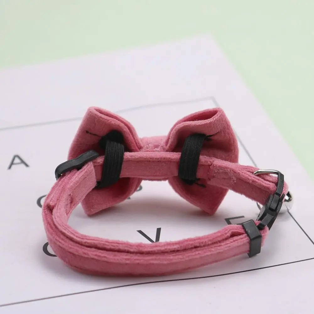 Bow & Bell Pet Collar — Adjustable, Cats & Small Dogs - Leash & Lift