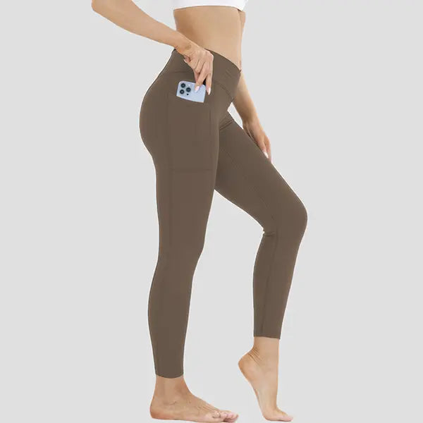 Elevate Your Workout with Women's High Waist Stretchable Yoga Pants - Stylish Athletic Leggings with Convenient Pockets for Yoga, Running, and Everyday Adventures