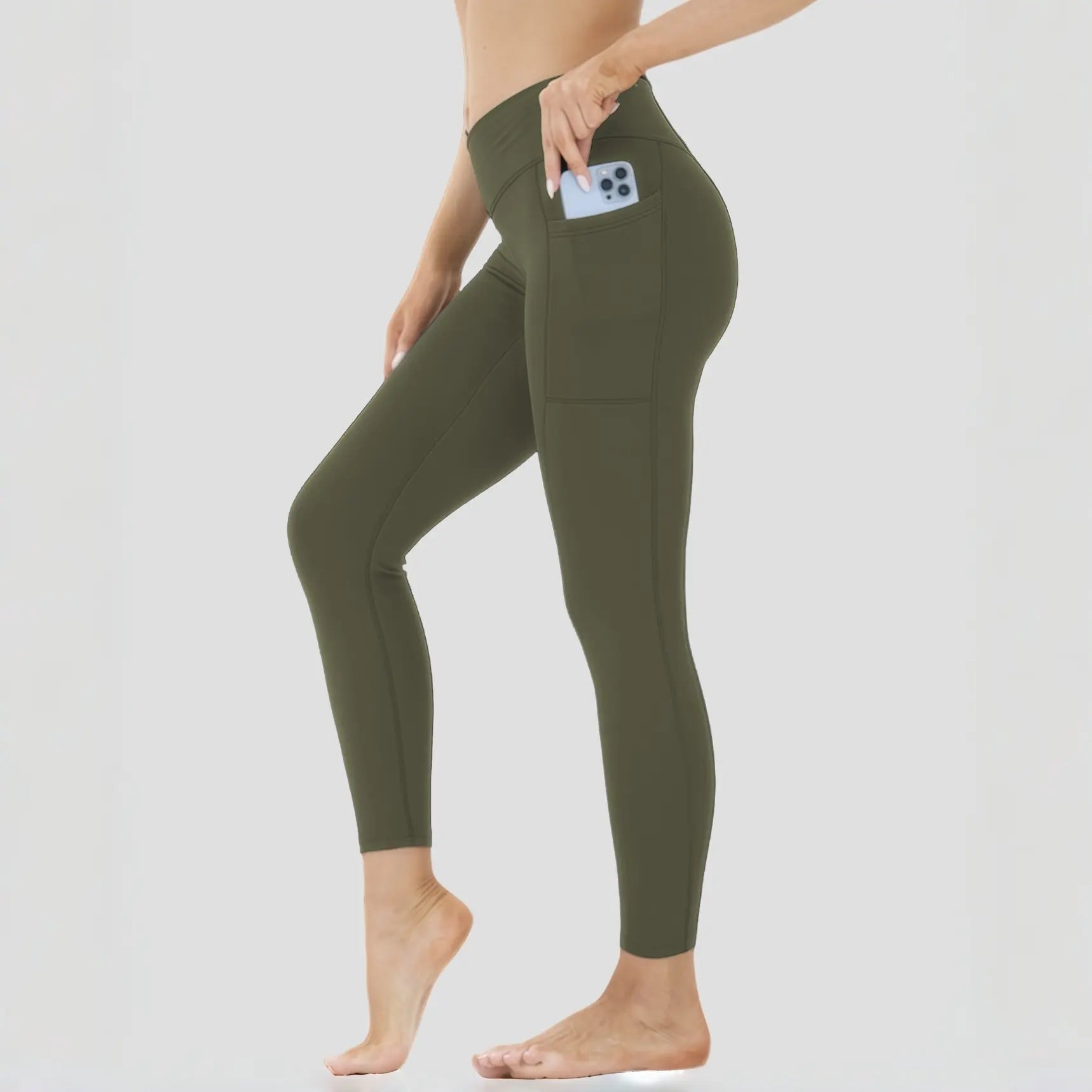 Elevate Your Workout with Women's High Waist Stretchable Yoga Pants - Stylish Athletic Leggings with Convenient Pockets for Yoga, Running, and Everyday Adventures