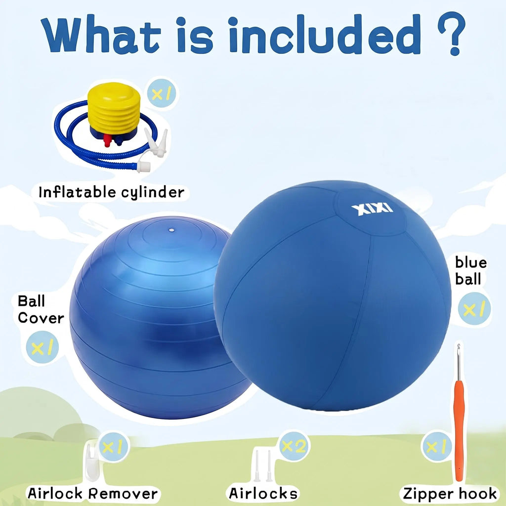 XIXI Inflatable Herding Ball for Dogs - Premium Interactive Toy for Energetic Breeds - Leash & Lift