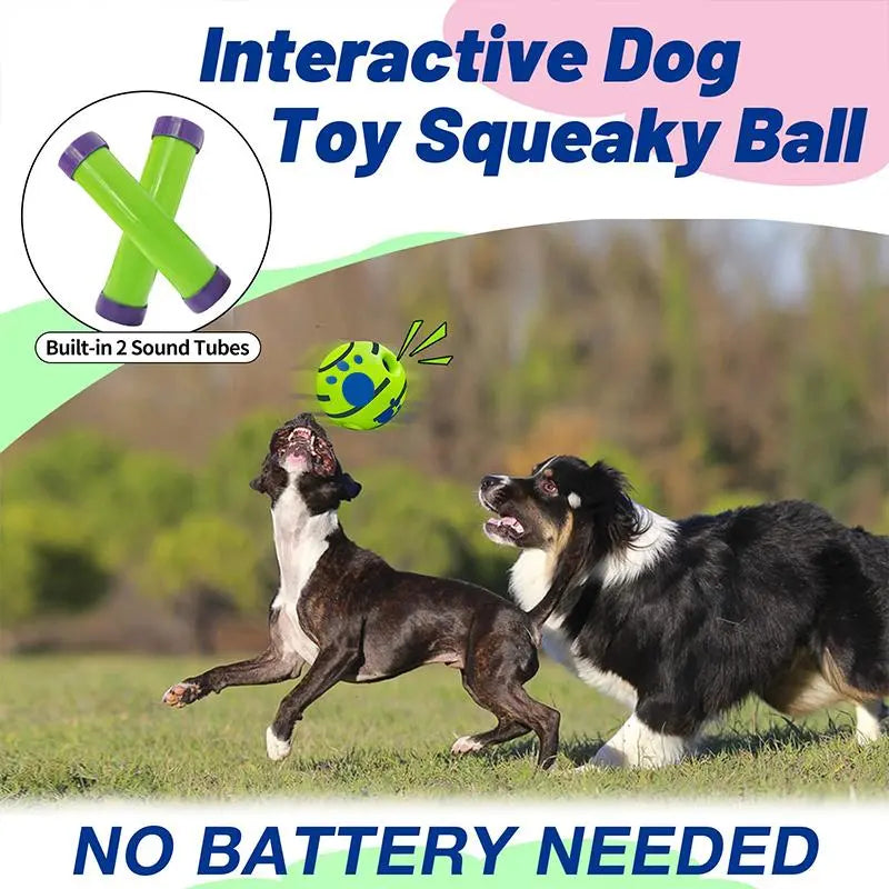 Exciting Squeaky Wag Ball for Dogs - Durable Interactive Toy for Indoor & Outdoor Fun, Perfect Gift for Pet Training and Special Occasions